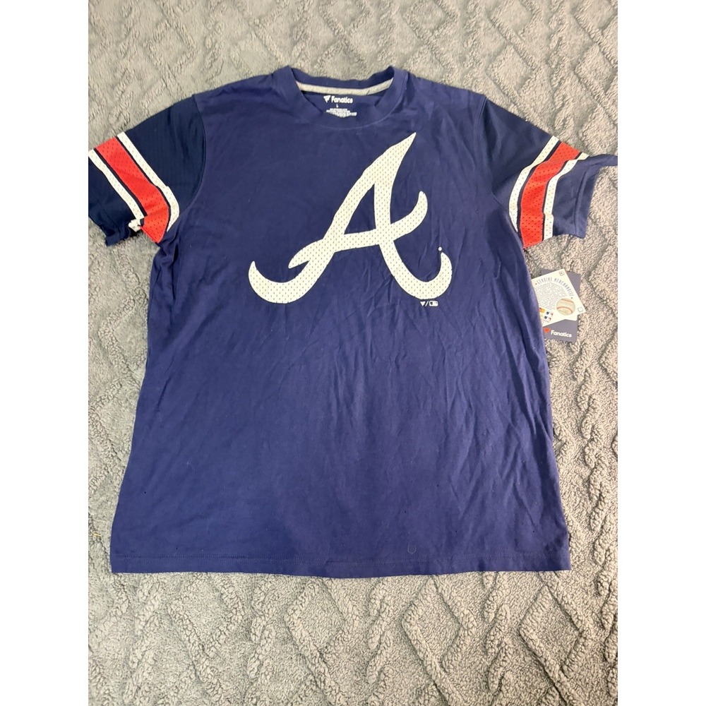 Youth Atlanta Braves Majestic "Over Sized A" Performance Tshirts